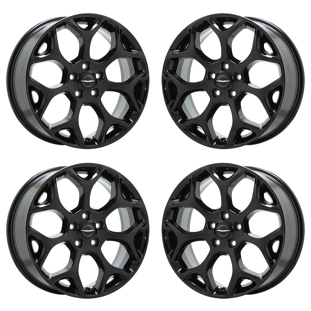 19" Chrysler 300 AWD Gloss Black wheels rims Factory OEM set 4 2537
